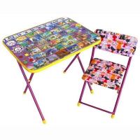 Комплект детской мебели Алфавит,розовый НСС-Р4