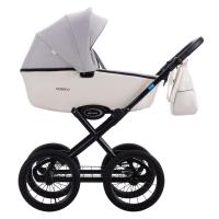 Детская коляска AroTeam MORENO SL 2 в 1  Светло-серый + белая кожа