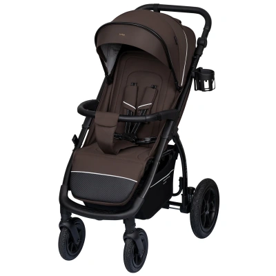 Коляска прогулочная Indigo EPICA XL AIR+ с сумкой  Коричневый