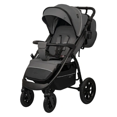 Коляска прогулочная Indigo EPICA XL AIR с сумкой  Тёмно-серый