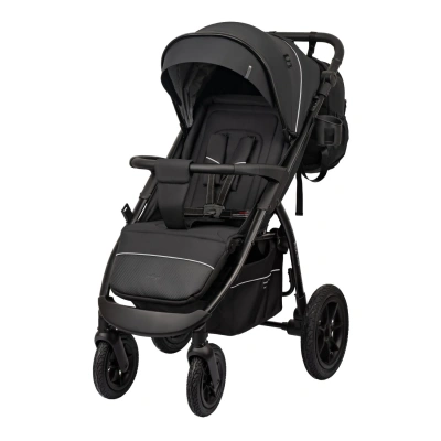 Коляска прогулочная Indigo EPICA XL AIR с сумкой  2025  Чёрный